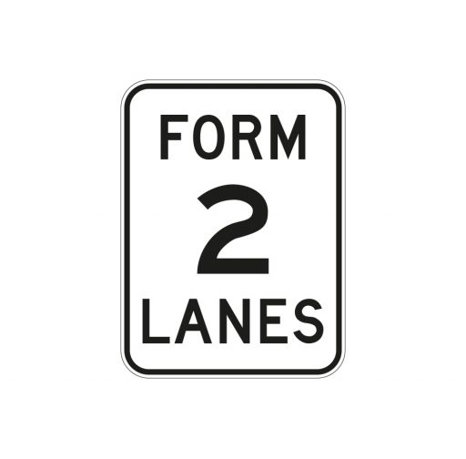 Form 2 Lanes Sign