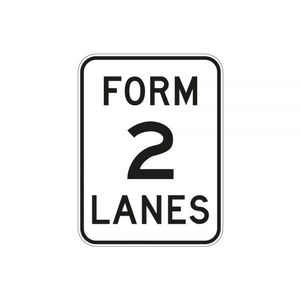 Form 2 Lanes Sign