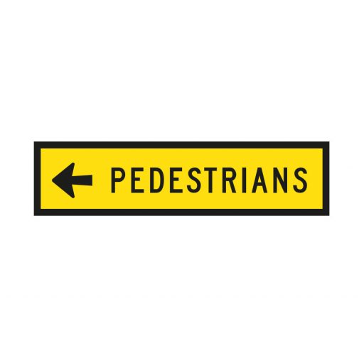 Pedestrians Left or Right Sign