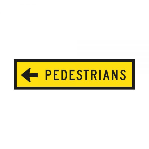 Pedestrians Left or Right Sign