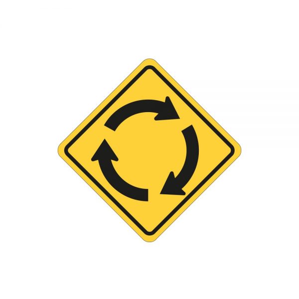 Roundabout Ahead Sign - Road Warning Signage