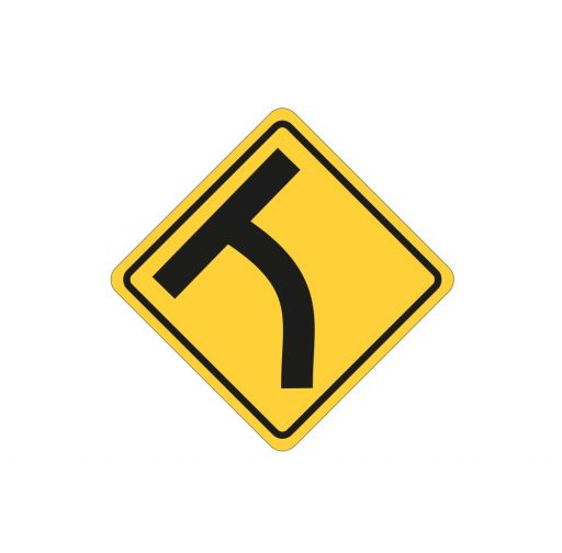 T Junction Beyond a Curve Left or Right